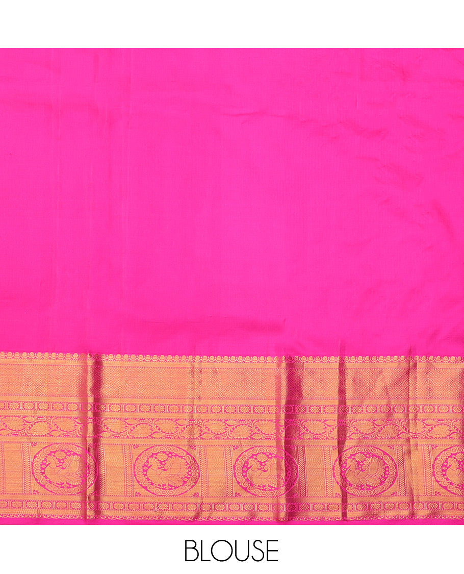 Grey Pure-Silk Half-Saree