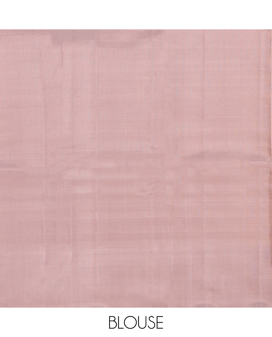 Peach Mayuri Lite Silk Mix Saree,