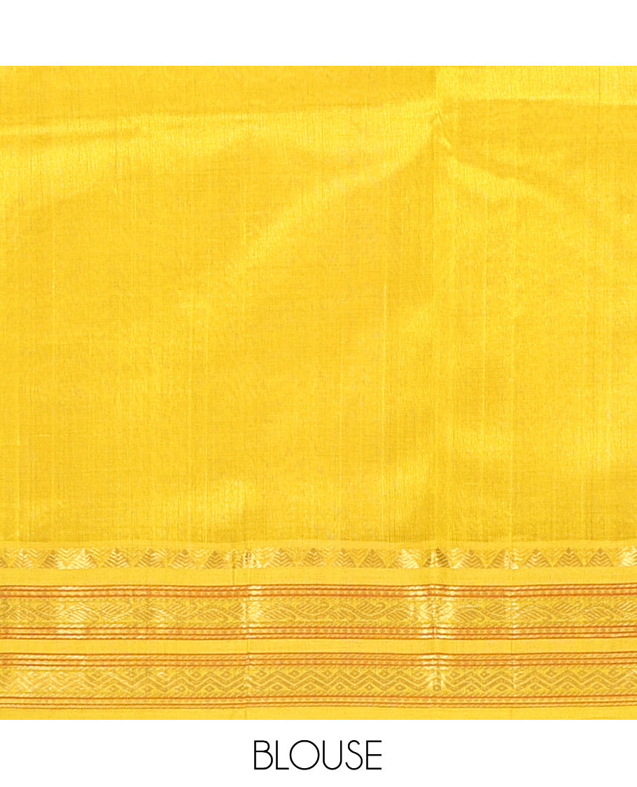 Light Sandal Checks Kuppadam Silk Saree
