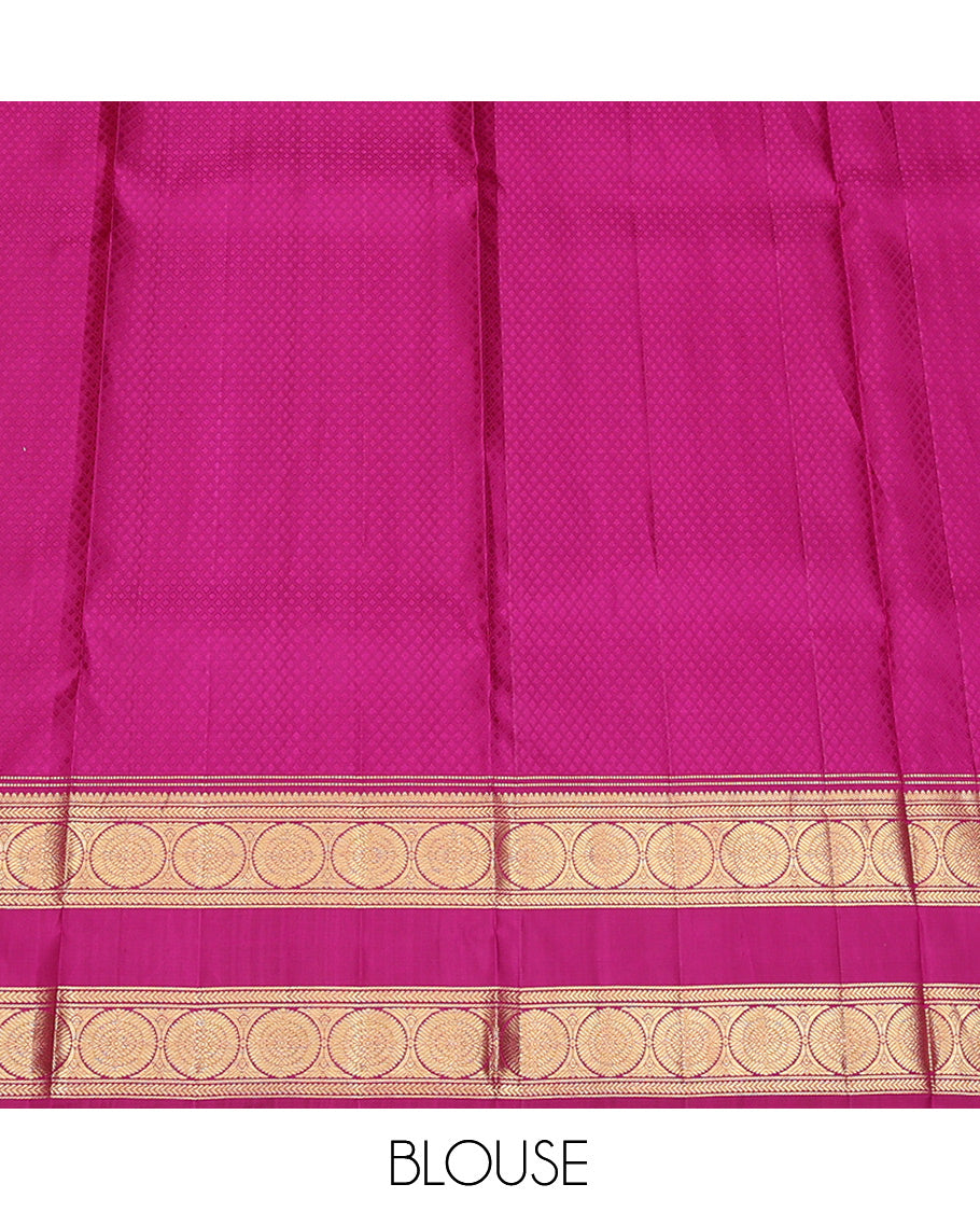 Orange Pure-Silk Half-Saree