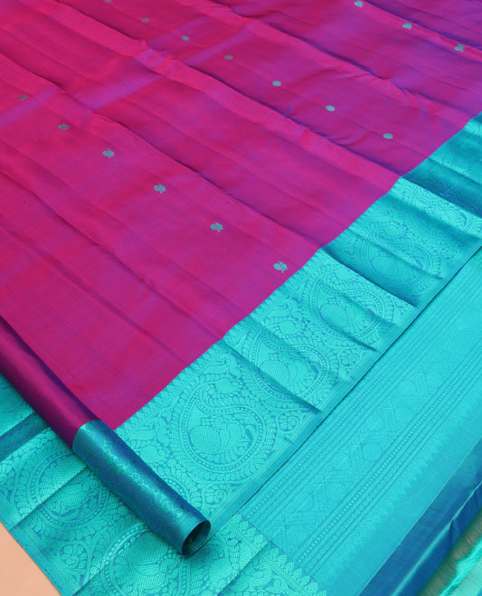 Purple Kanchipuram Silk Saree