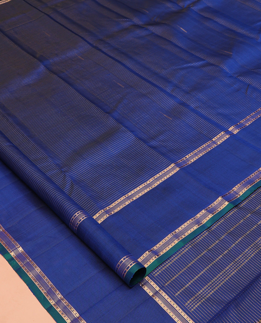 Blue Butta Kanchipuram Silk Saree