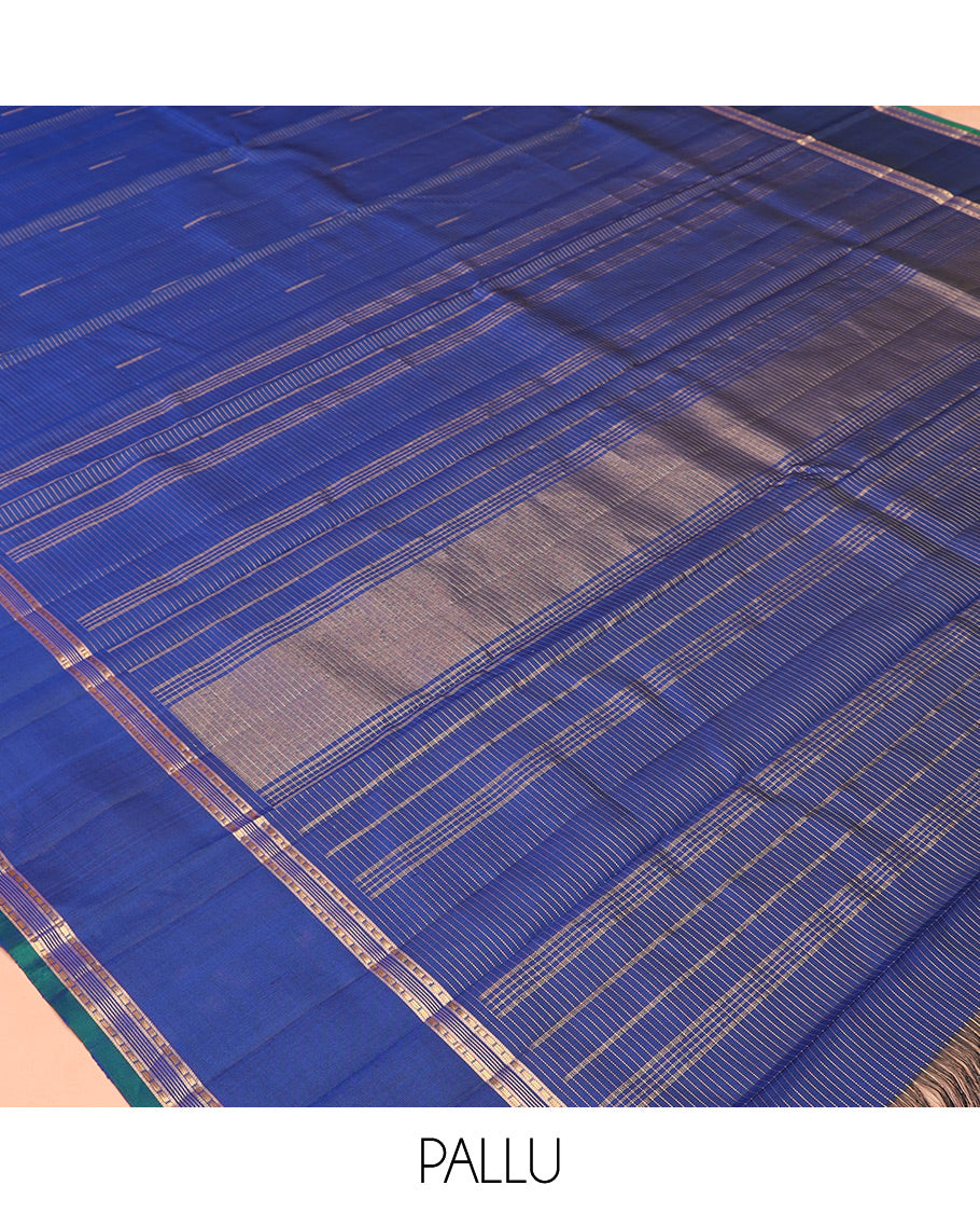 Blue Butta Kanchipuram Silk Saree