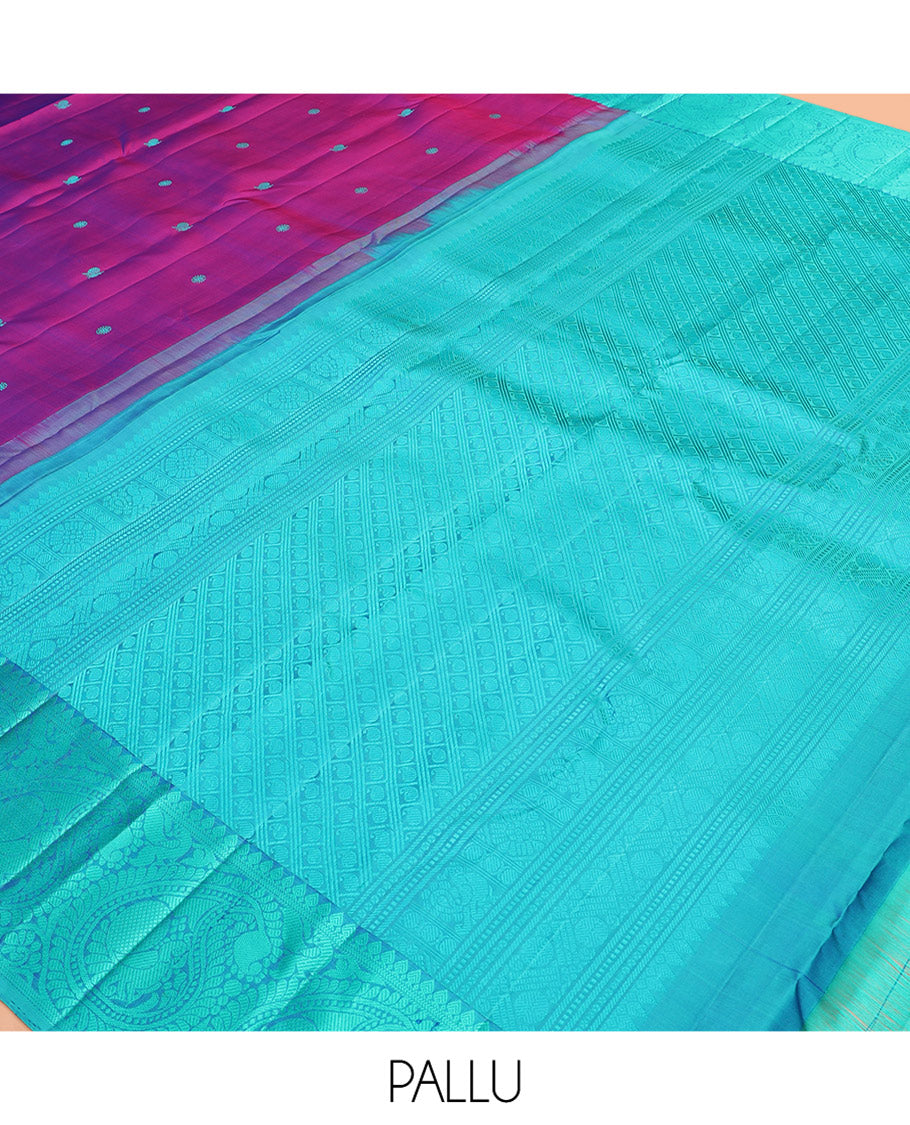 Purple Kanchipuram Silk Saree
