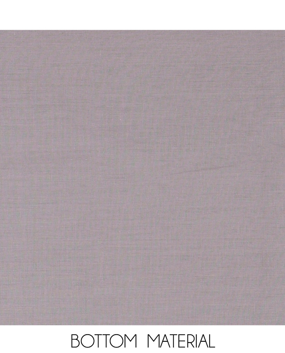 Blue Material Chudidhar Set, Delicately Woven with Dotted Stripes and Buttas on Its Semi-Silk Top, Plain Cotton Bottom, and Semi-Silk Dupatta Illustrating Pichwai Cow and Floral Print