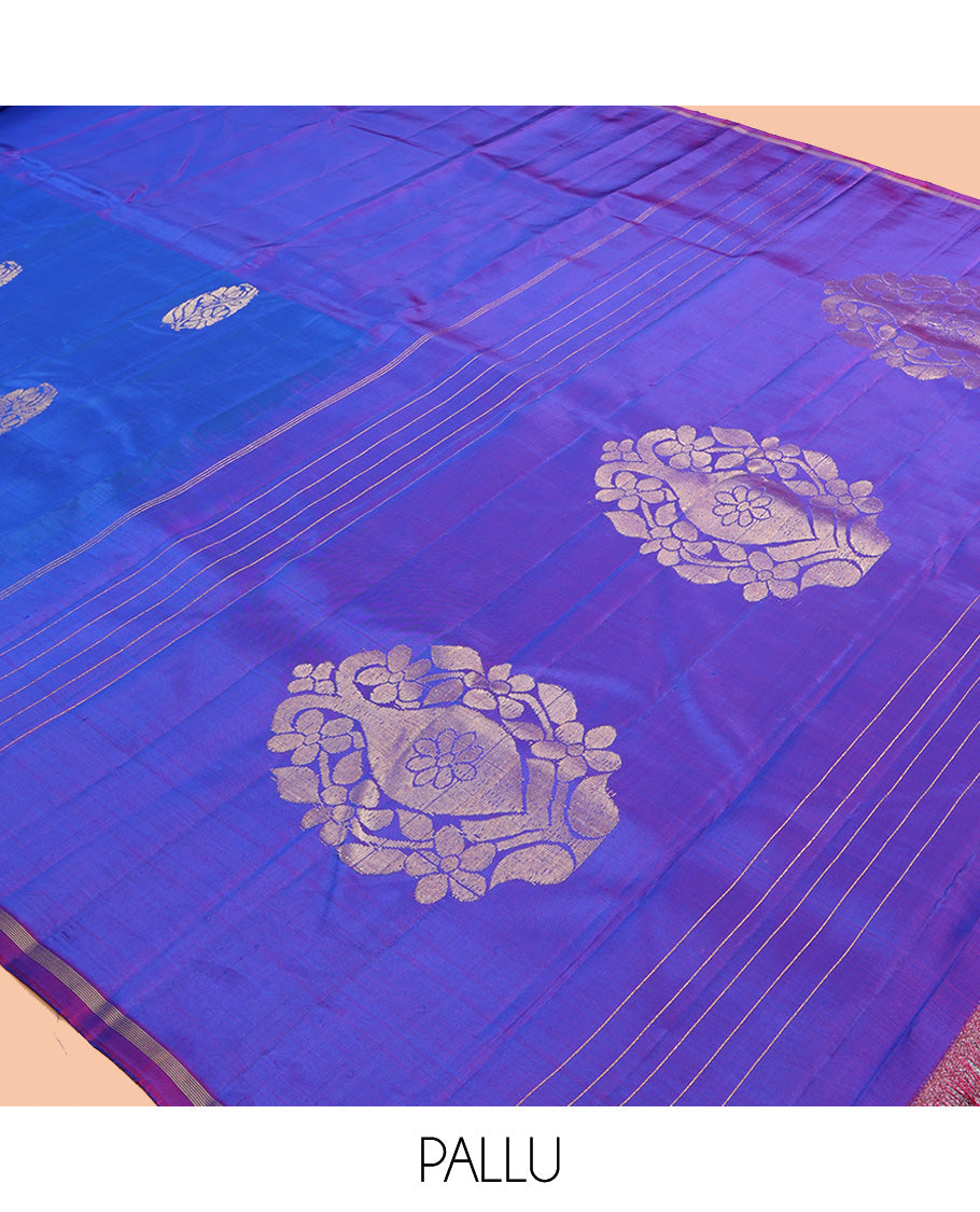 Blue Kanchipuram Silk Saree