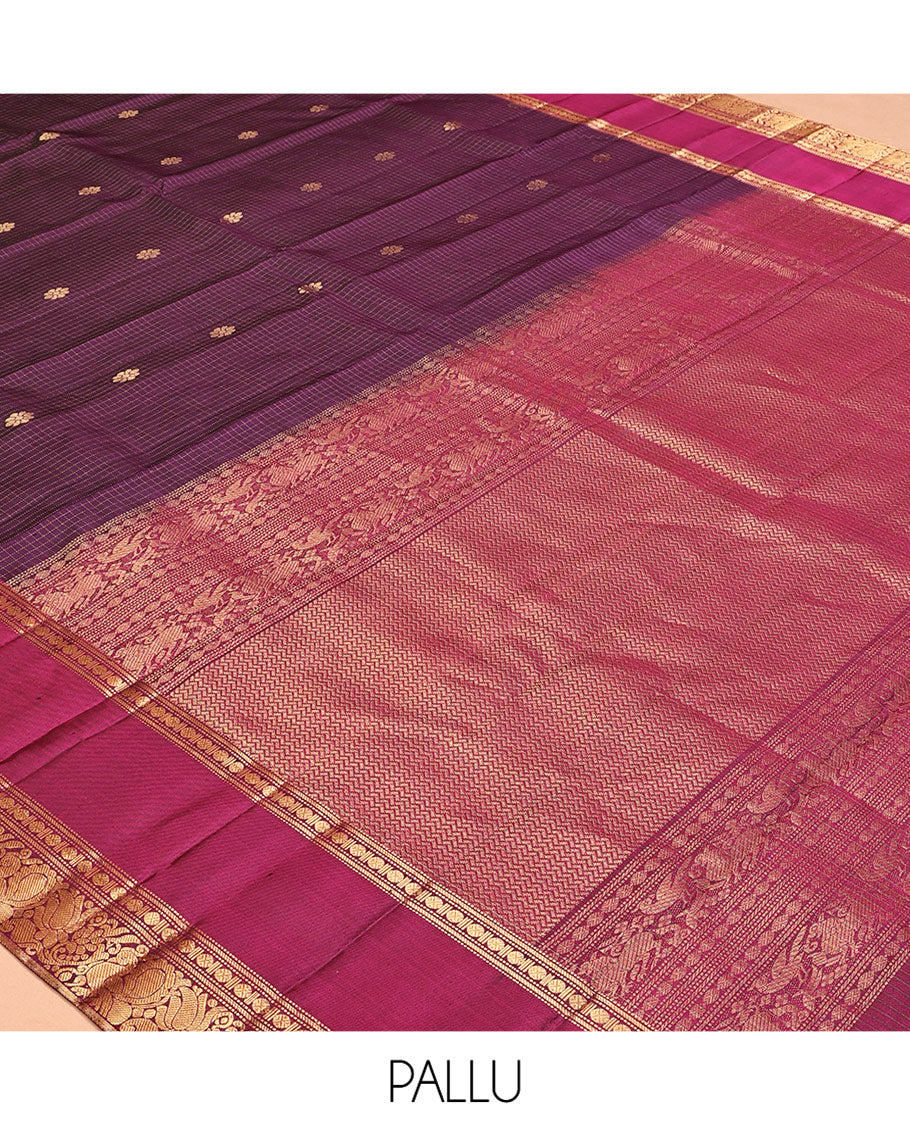 Purple Mayuri Soft Silk Saree