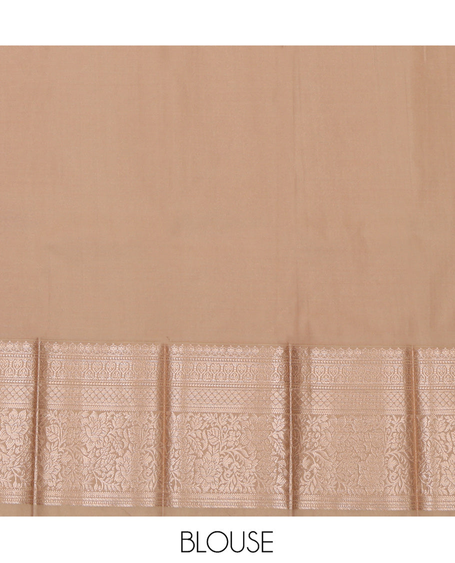 Red Budget Silk Saree, Decorated with Zari Buttas, a Contrast Traditional Border, Grand Pallu, and a Contrast Blouse