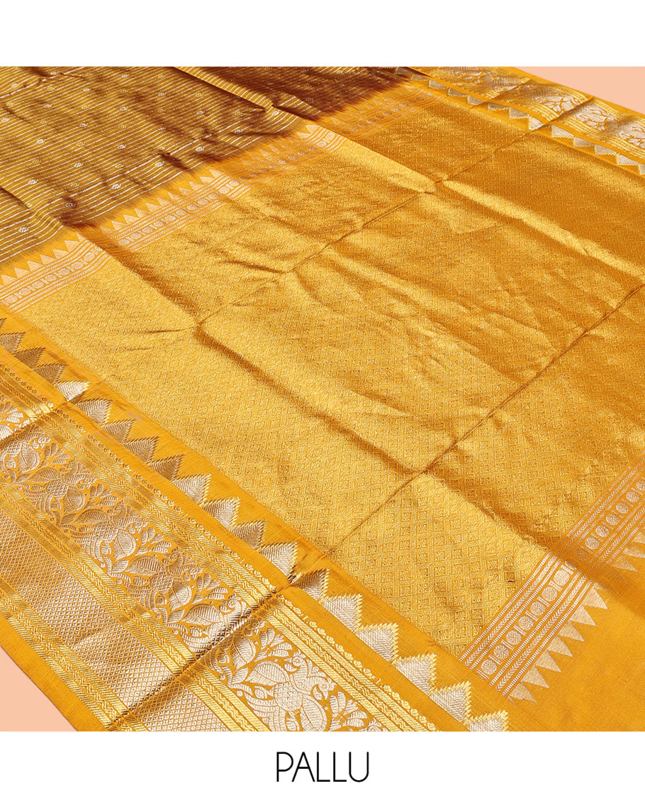 Gold Venkatagiri Silk Saree