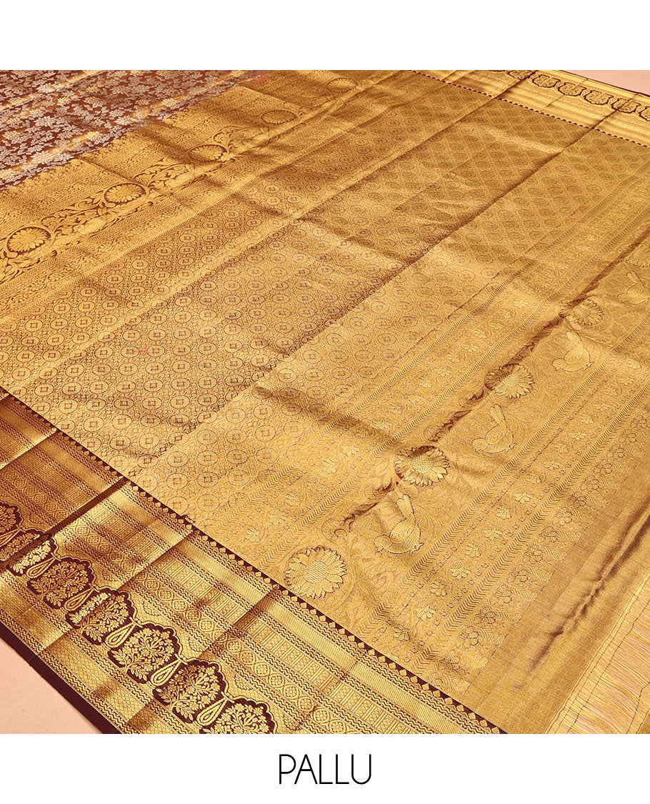 Gold Kanchipuram Tissue Silk Saree