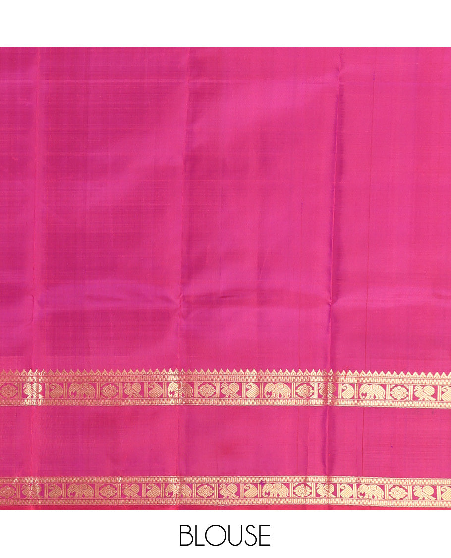 Purple Kanchipuram Chettinad Saree