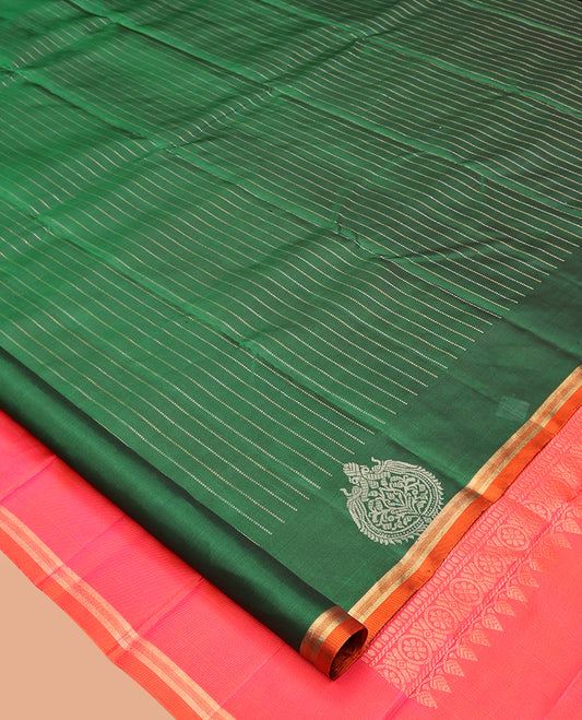 Green Mayuri Soft Silk Saree