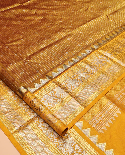 Gold Venkatagiri Silk Saree