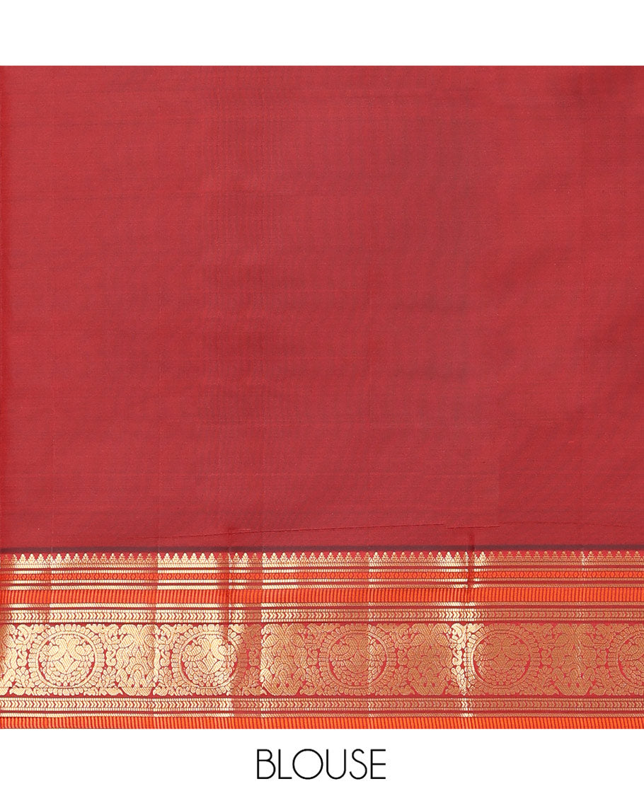 Yellow Plain Vasundhara Lite Silk Saree, Complemented by a Contrast Border of Banaras, Diamond, Muthu, Kathir, and Round Mayil Designs, Grand Jaal Pallu, and Paired with a Contrast Blouse