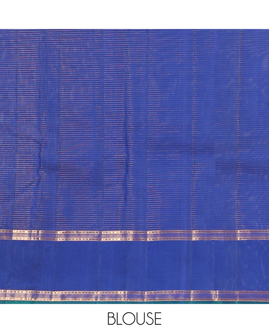Blue Butta Kanchipuram Silk Saree