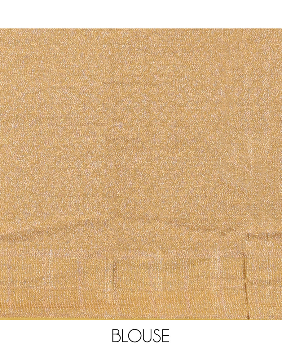Mustard Tussar Silk Saree