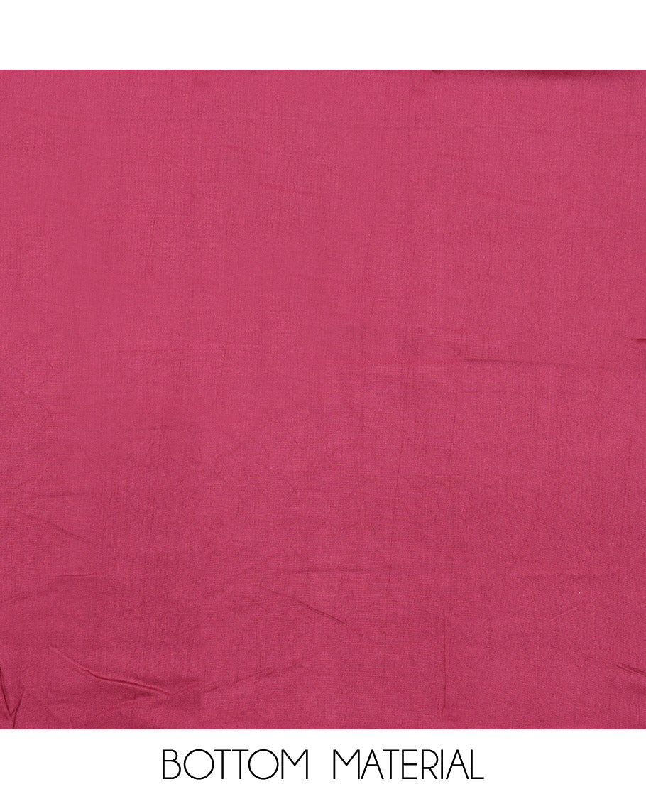 Burgundy and Grey Material Chudidar Set, Decorated with Silhouette-Style Floral Print, and Stone Work on Its Rayon Top, a Plain Rayon Bottom, and Paired with a Floral Printed Rayon Dupatta