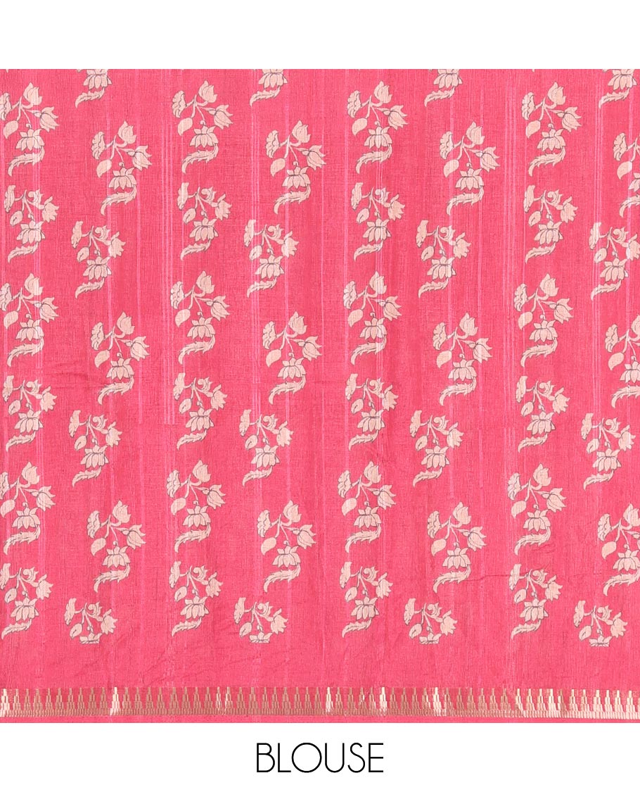 Black Semi-Tussar Silk Saree, Gracefully Detailed with Kalamkari-Style Human Motifs Printed on Its Body, Complemented by a Contrast Temple Zari Border, Creatively Kalamkari Printed Pallu, and Paired with a Contrast Blouse