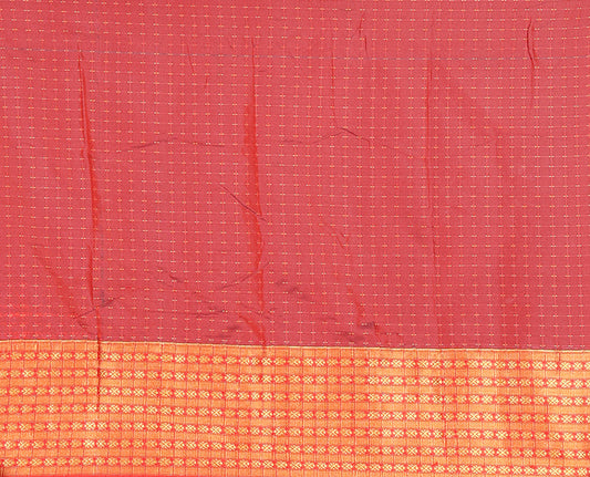 Grey thread butta all over body semi soft silk , contrast traditional border , contrast lining chit pallu