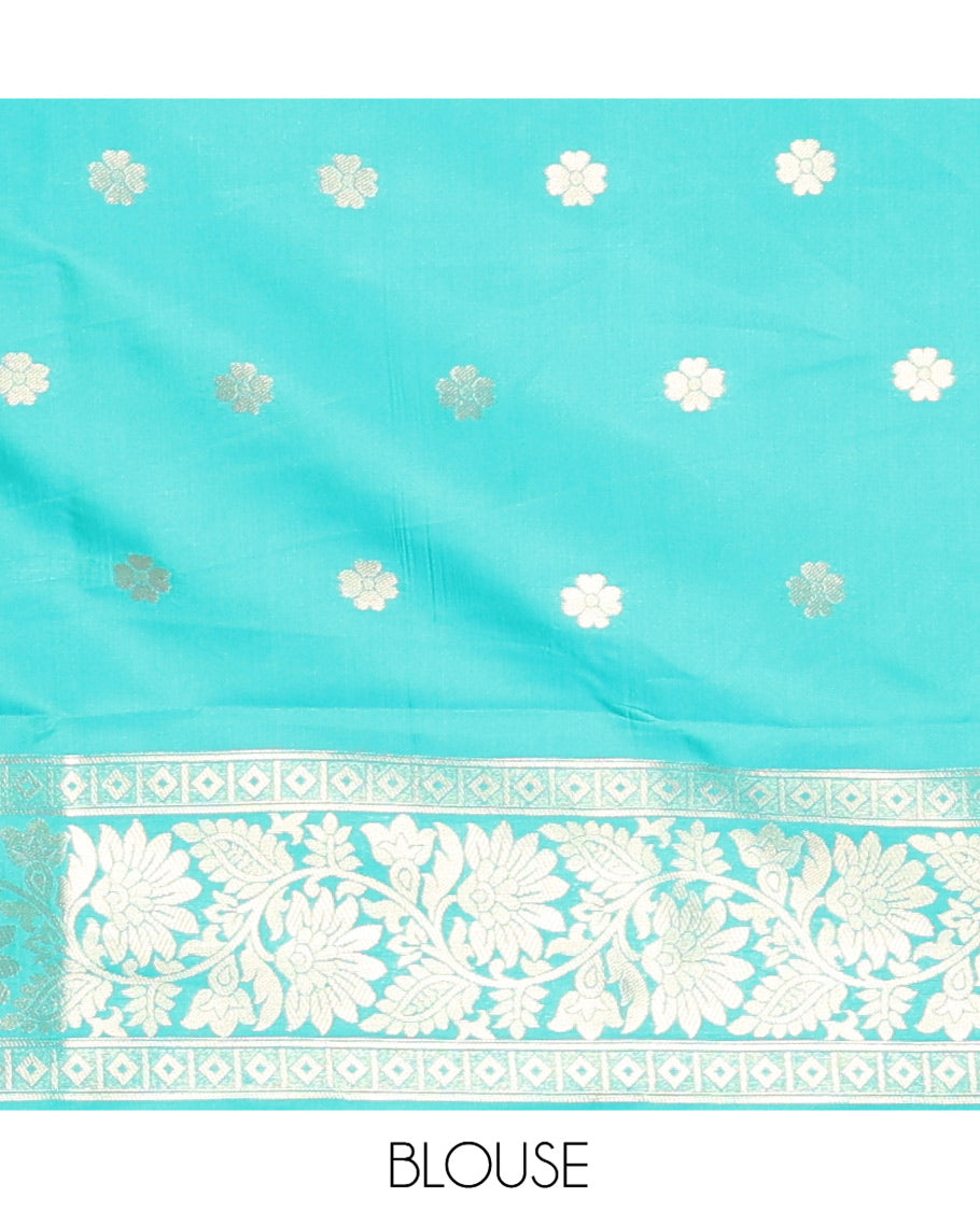 Rama Elite Soft Silk Saree Features Jacquard Design, a Zari Border, Paisley Pallu, Matching Blouse