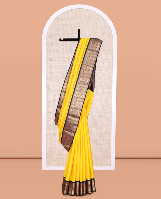 Yellow Kanchipuram Silk Saree