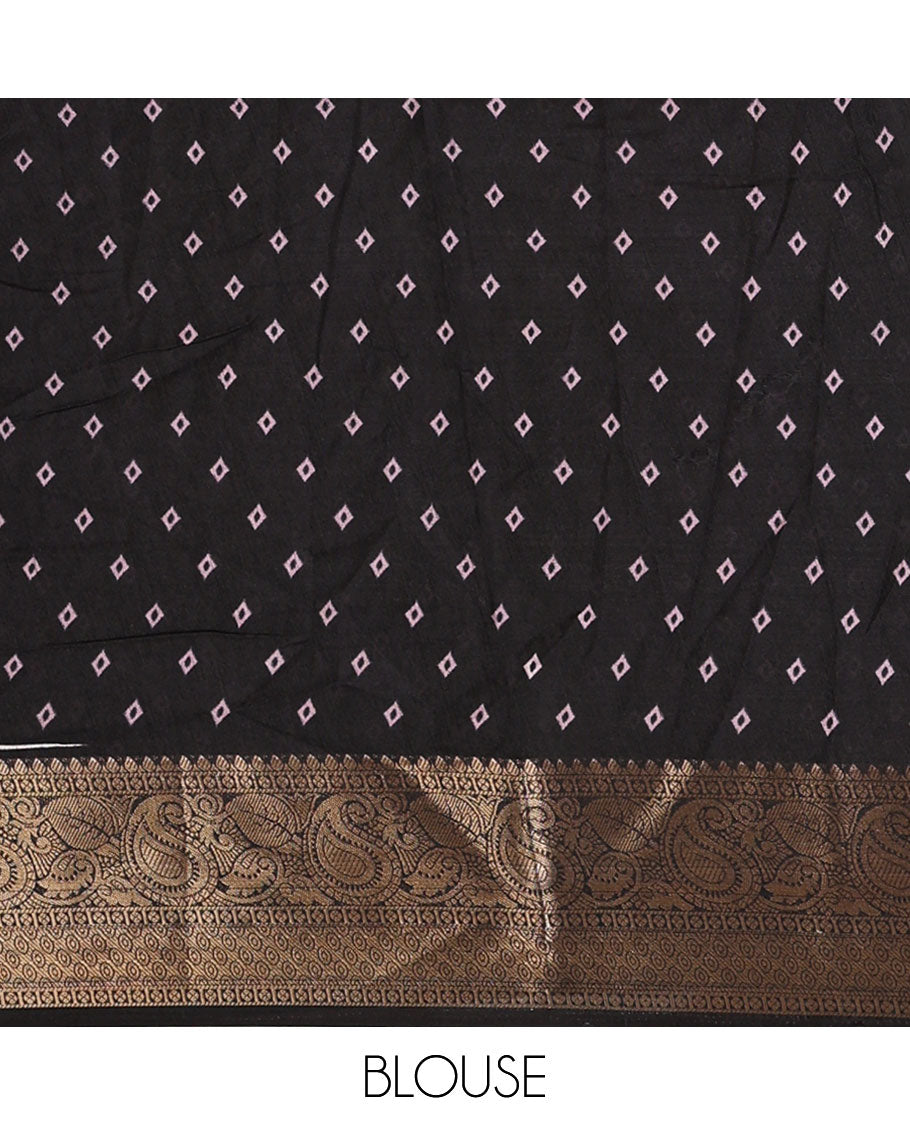Black-lavender kalamkari floral vine & peacock printed Dola silk saree,traditional border,kalamkari print pallu & matching blouse of print & zari work