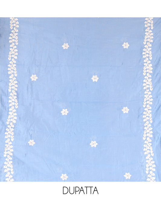 Denim Blue Material Chudidar Set