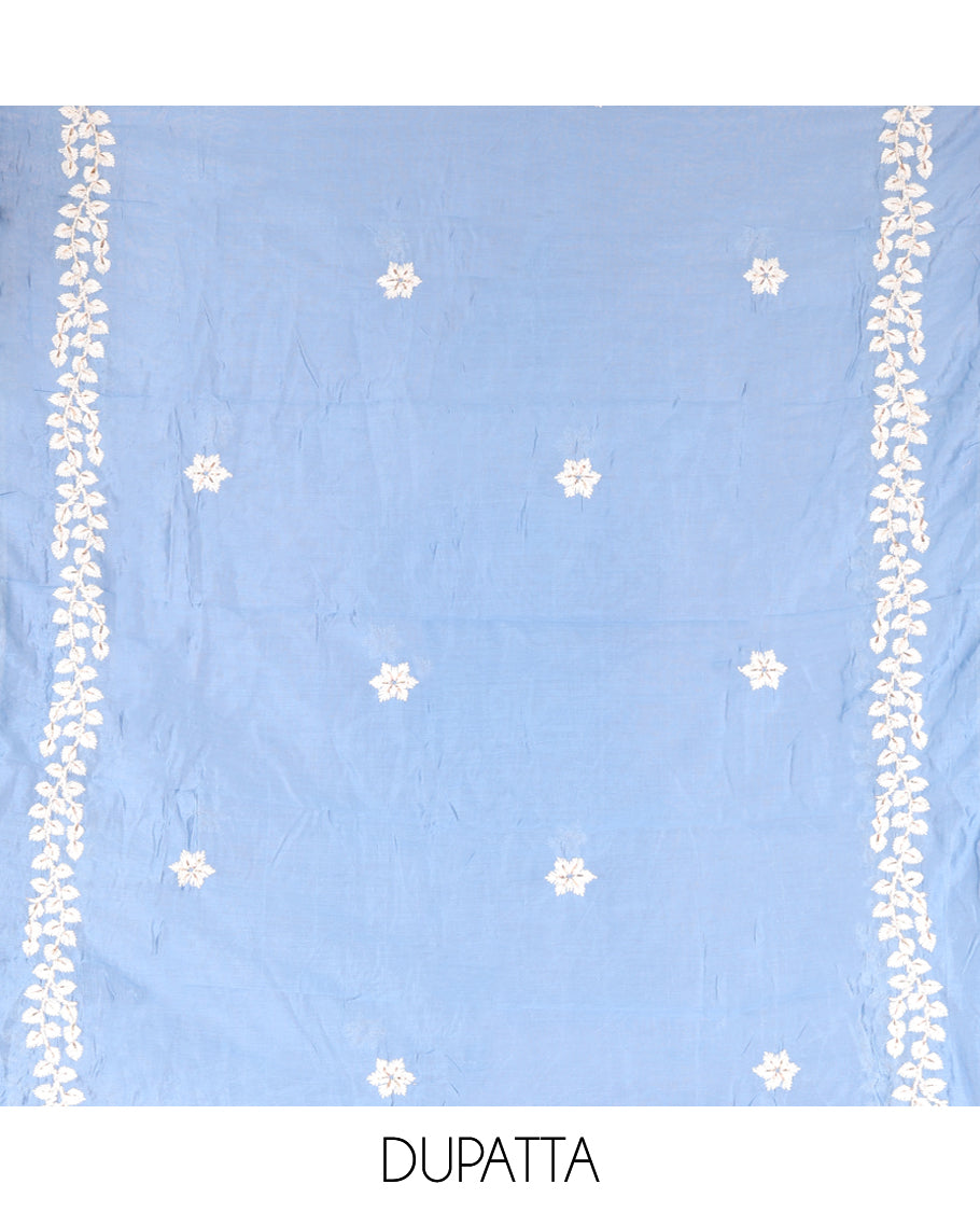 Denim Blue Material Chudidar Set