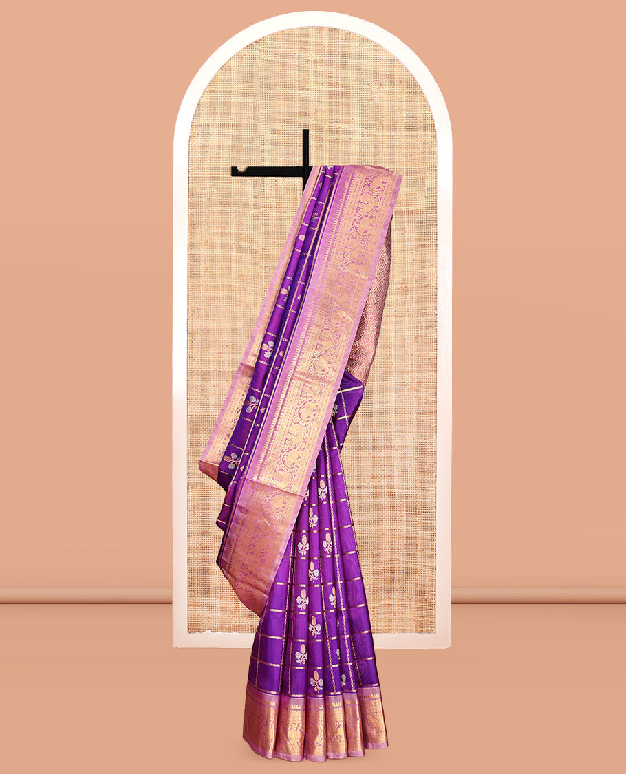 Violet Venkatagiri Silk Saree