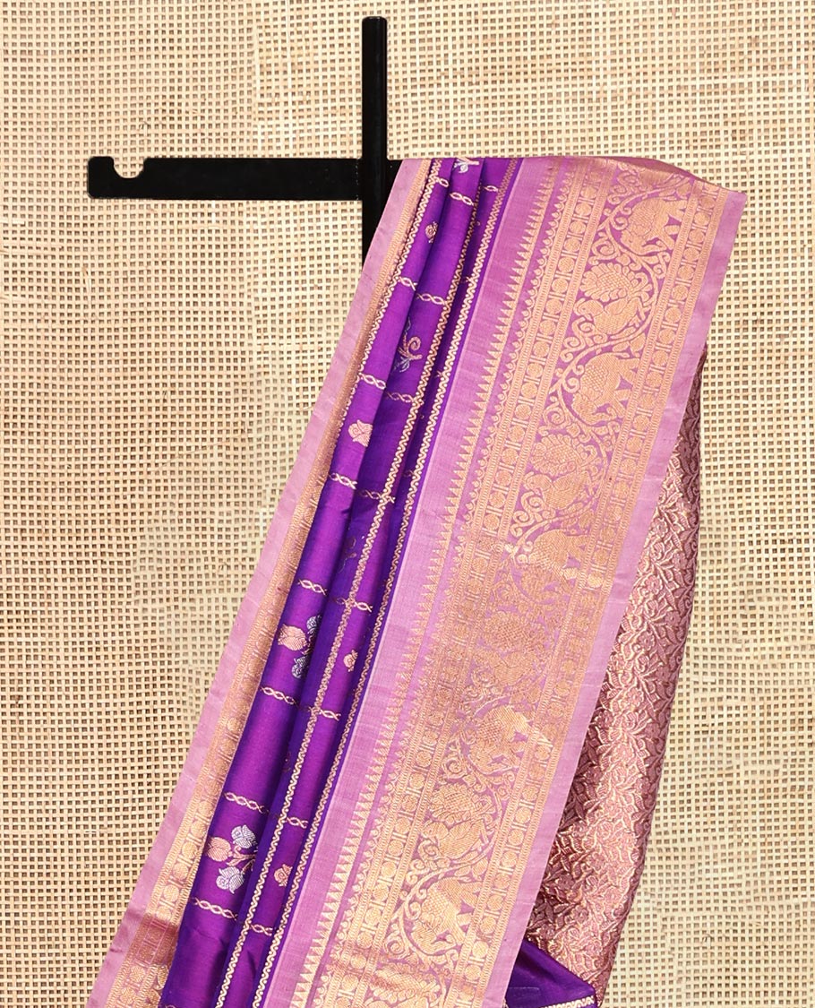 Violet Venkatagiri Silk Saree