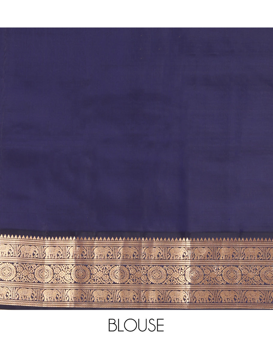 Yellow Kanchipuram Silk Saree