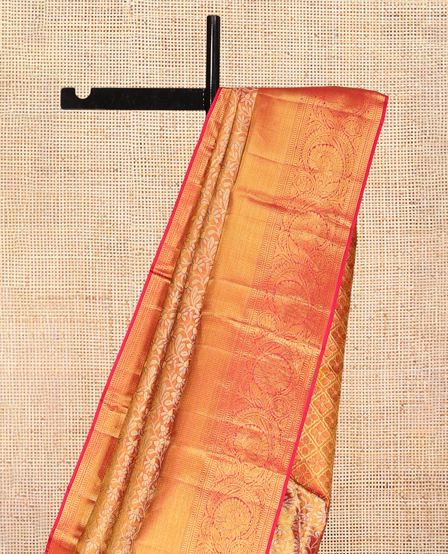 Red Kanchipuram Tissue Silk Saree