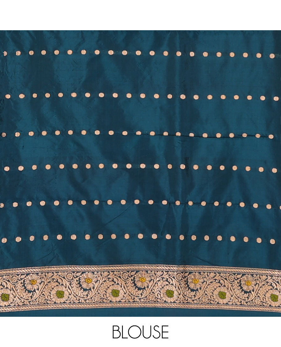 Red thilakam motifs kathan silk saree, contrast traditional border of floral creeper design, and scallop design pallu