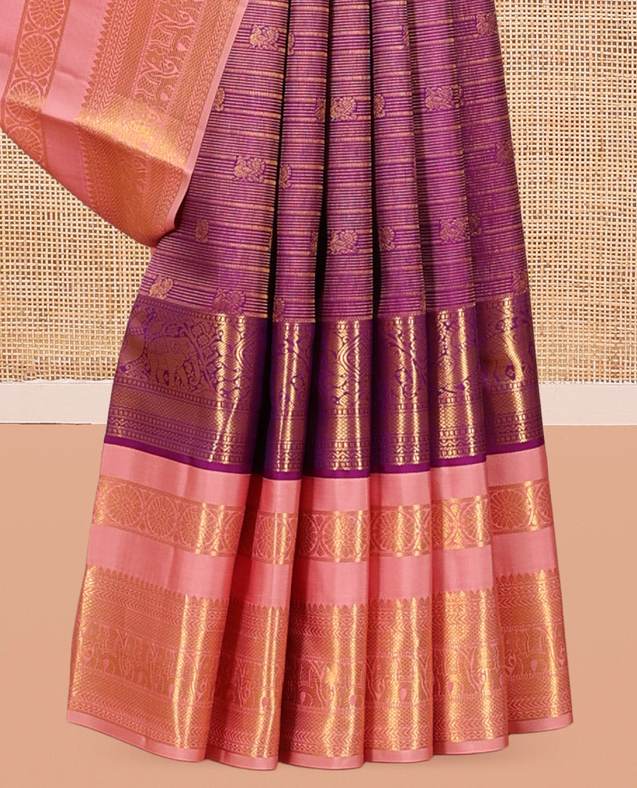 Purple Kanchi Silk