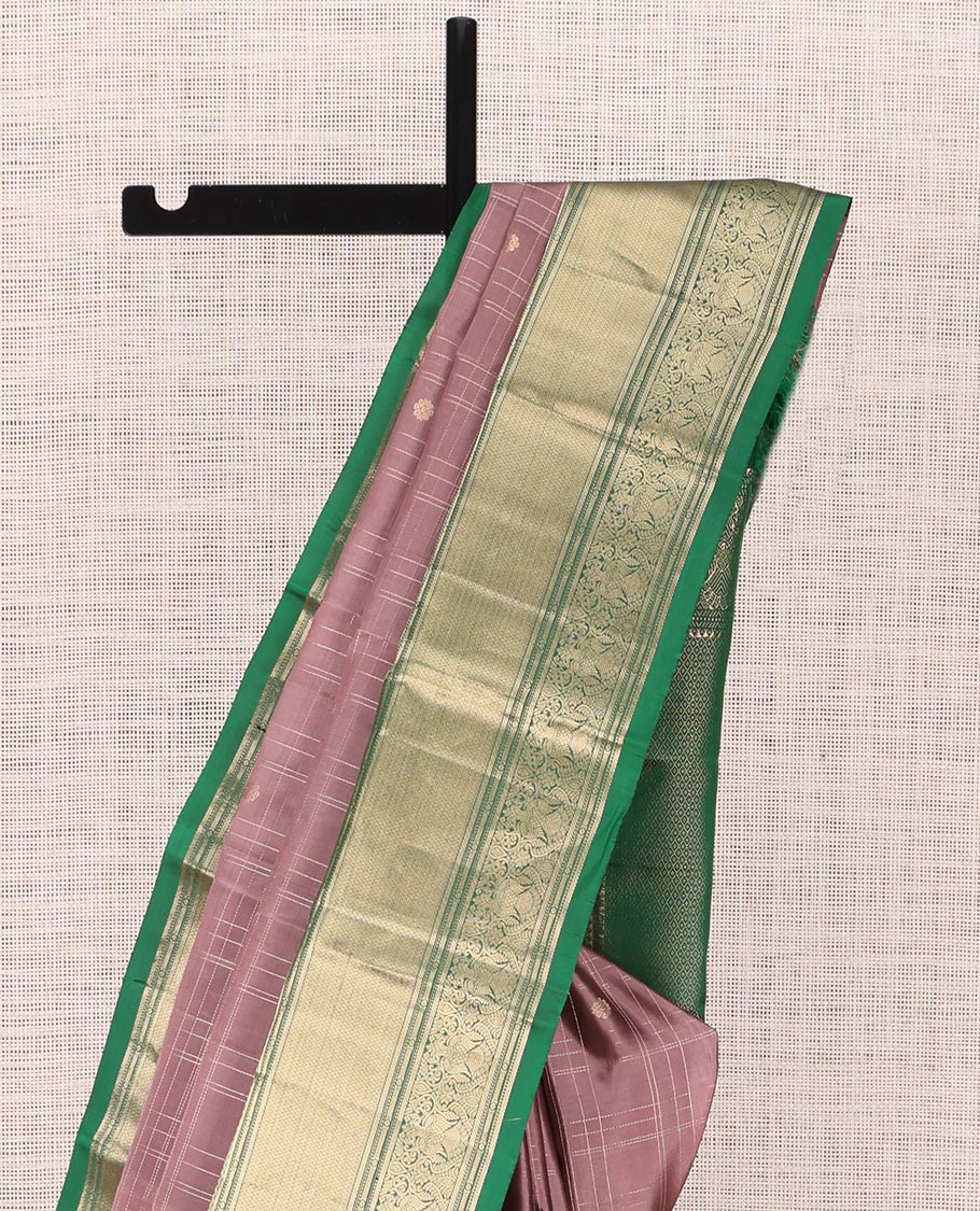 Light-Chocolate-Green Vasundhara Silk Saree
