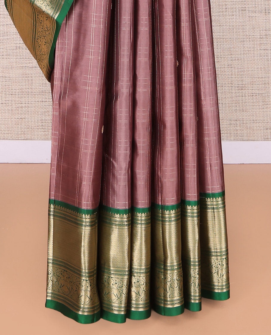 Light-Chocolate-Green Vasundhara Silk Saree