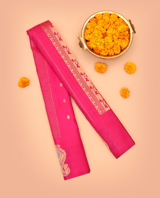 Pink Gadwal Silk Saree