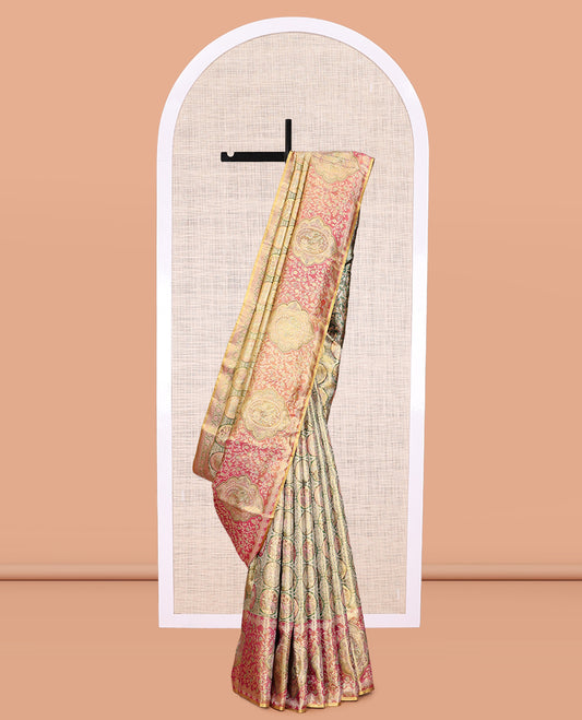 Green Kanchipuram Tissue Silk Saree
