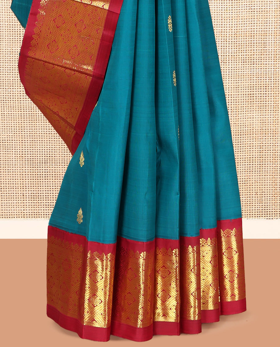 Blue Kanchipuram Silk Saree
