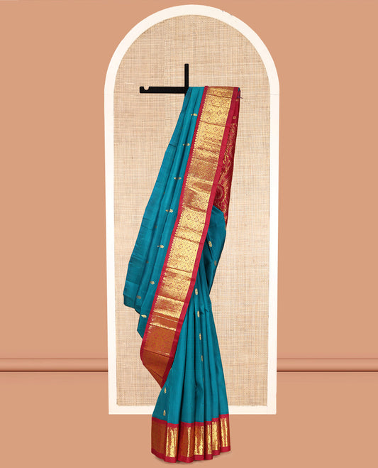 Blue Kanchipuram Silk Saree