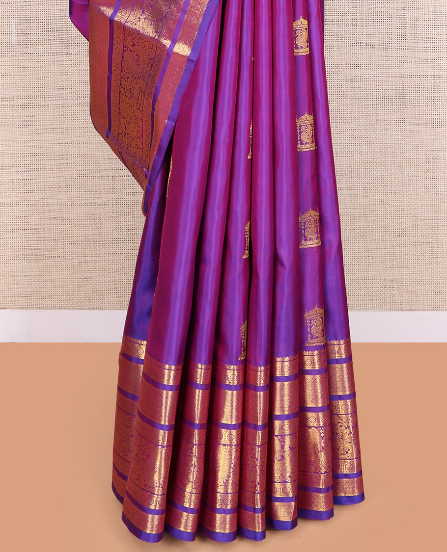 Violet Kanchipuram Silk Saree
