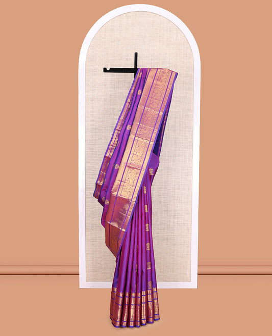 Violet Kanchipuram Silk Saree