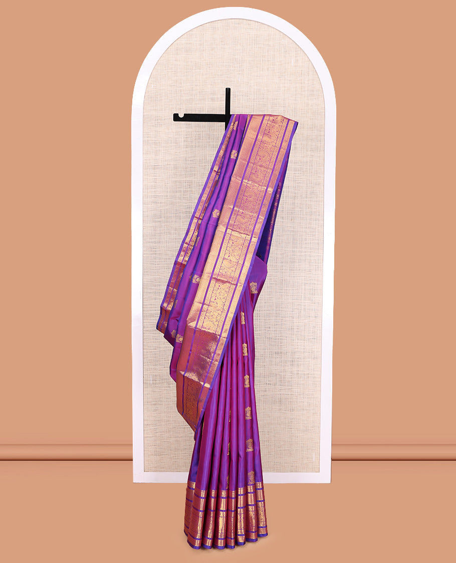 Violet Kanchipuram Silk Saree