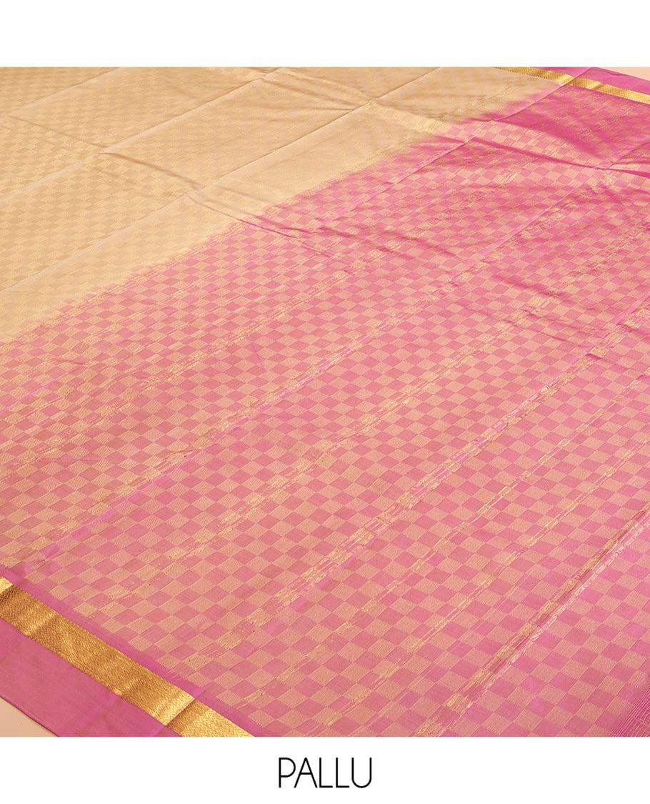 Sandal Paiyaadi Kattam Kanchipuram Silk Saree
