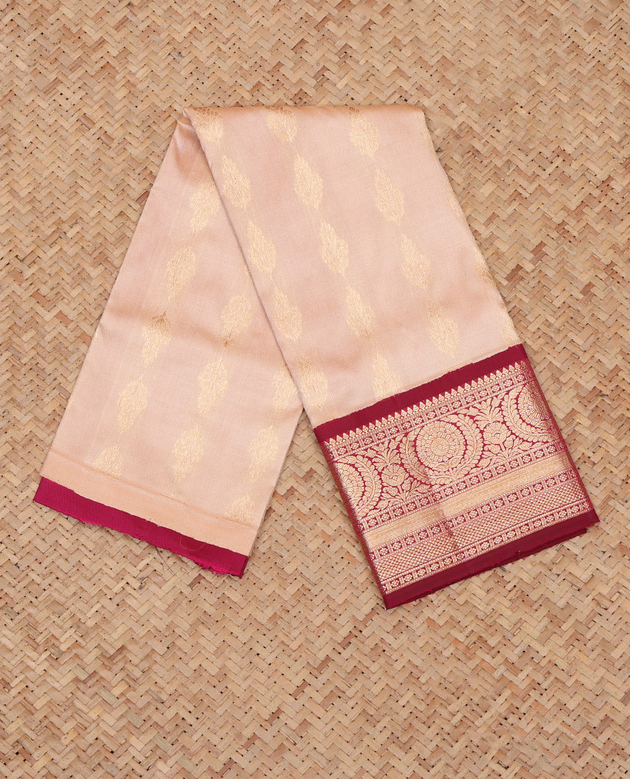Sandal Pure Silk Navarathna Pavadai Material Set