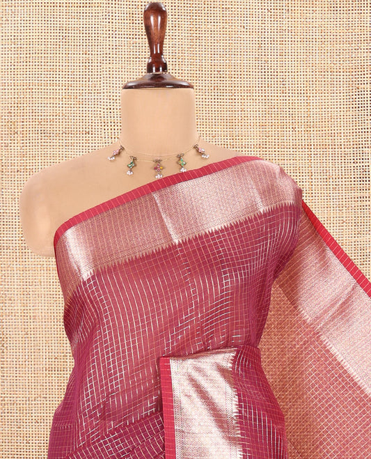 Purple Kota Cotton Saree