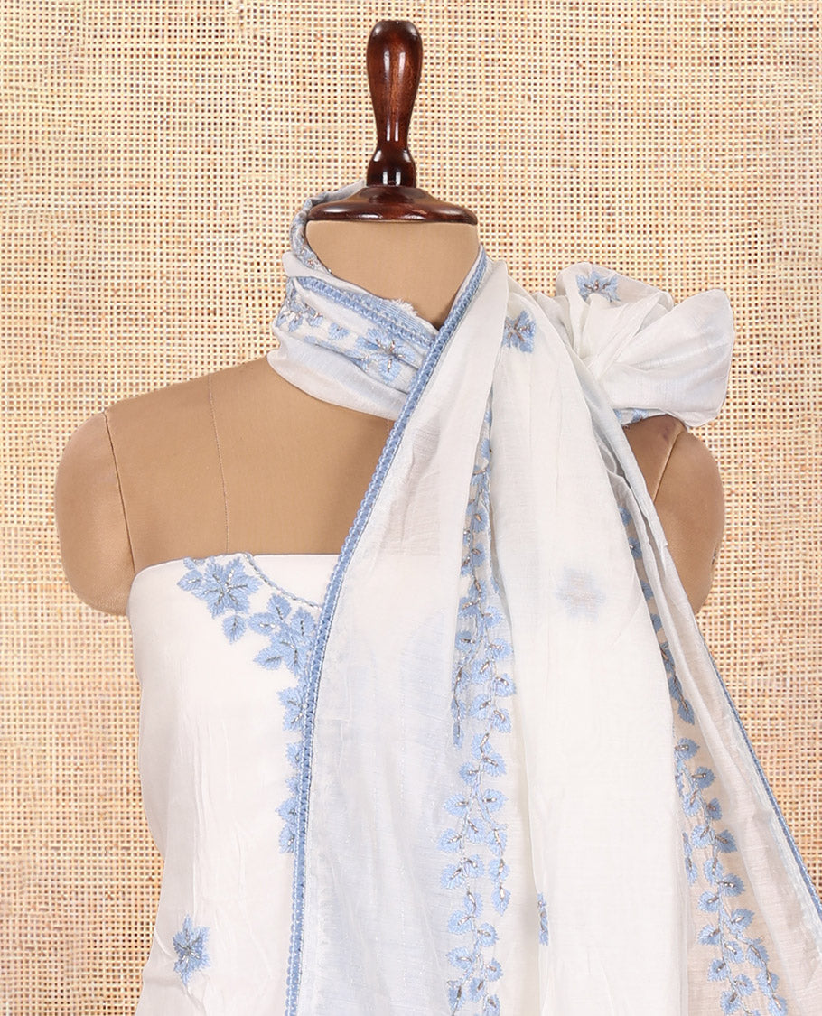 Milk White Material Chudidar Set