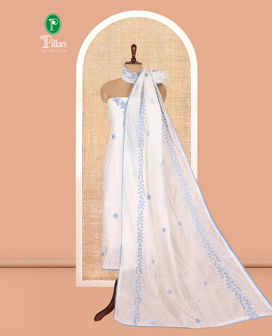 Milk White Material Chudidar Set
