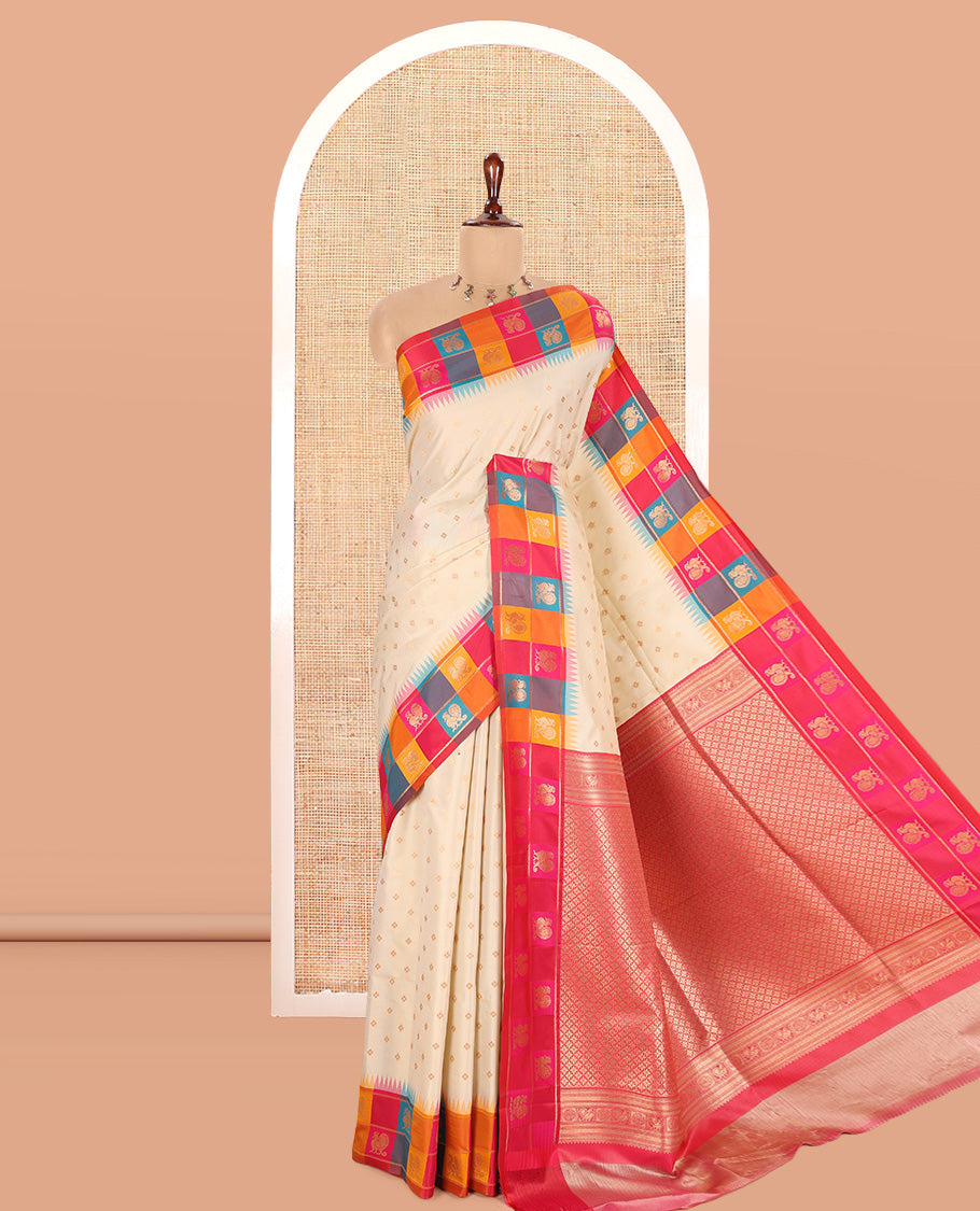 Light Chikku Soft Silk Saree