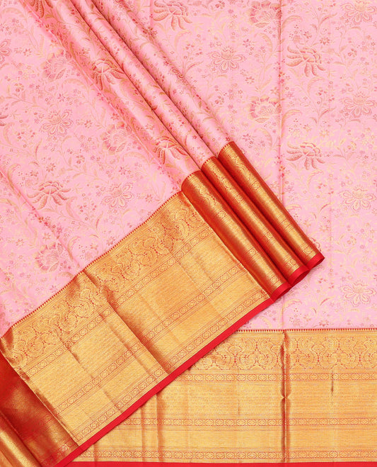 Pink Pure Silk Half-Saree